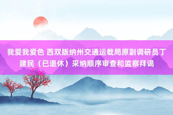 我爱我爱色 西双版纳州交通运载局原副调研员丁建民(已退休)采纳顺序审查和监察拜谒