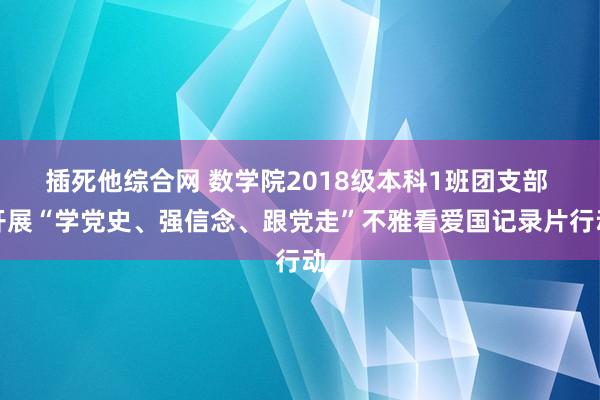 插死他综合网 数学院2018级本科1班团支部 开展“学党史、强信念、跟党走”不雅看爱国记录片行动