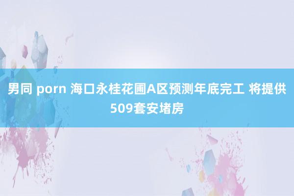 男同 porn 海口永桂花圃A区预测年底完工 将提供509套安堵房