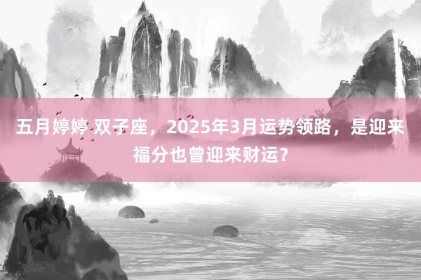 五月婷婷 双子座，2025年3月运势领路，是迎来福分也曾迎来财运？