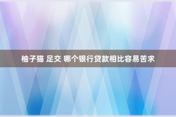 柚子猫 足交 哪个银行贷款相比容易苦求